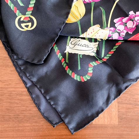 gucci handkerchief replica|authentic Gucci silk scarf.